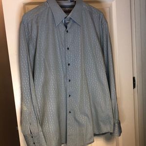 Robert Graham blue paisley button down shirt
